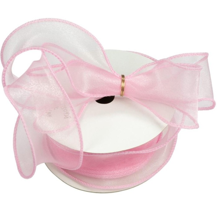 NASTRO ORGANZA VUAL CM4x15MT ROSA